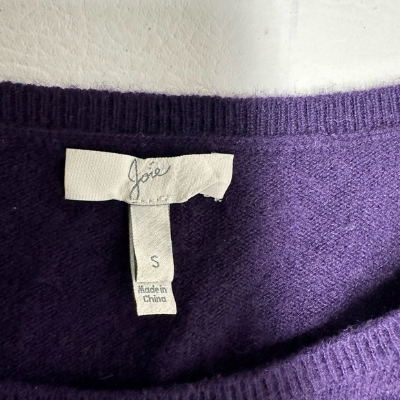 Joie Tambrel Asymmetrical Cashmere Wool Sweater Tunic Purple size S - Picture 6 of 8